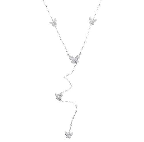 Butterfly Breeze Necklace Silver